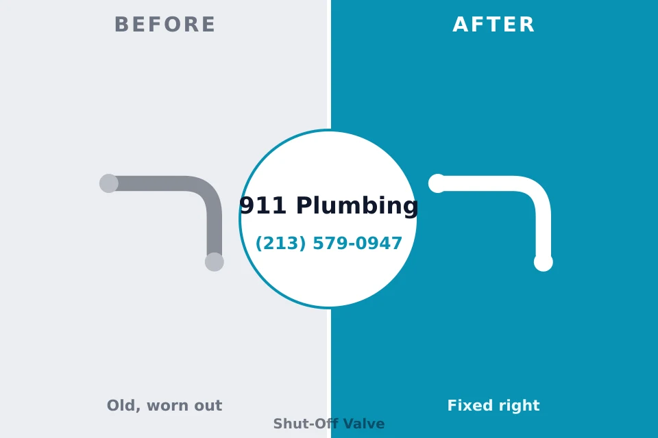 Before and after: plumbing repair Homestead Meadows North, TX